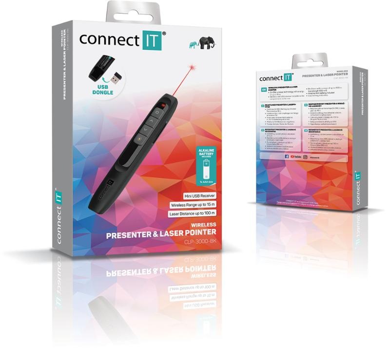 Prezentér Connect IT CLP-3000-BK černý Prezentér Connect IT CLP-3000-BK černý