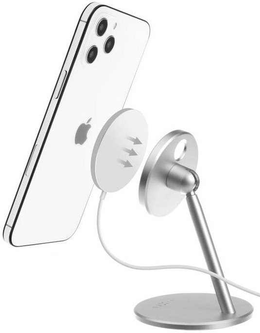 Stojánek FIXED MagFrame pro nabíječku MagSafe stříbrný Stojánek FIXED MagFrame pro nabíječku MagSafe stříbrný