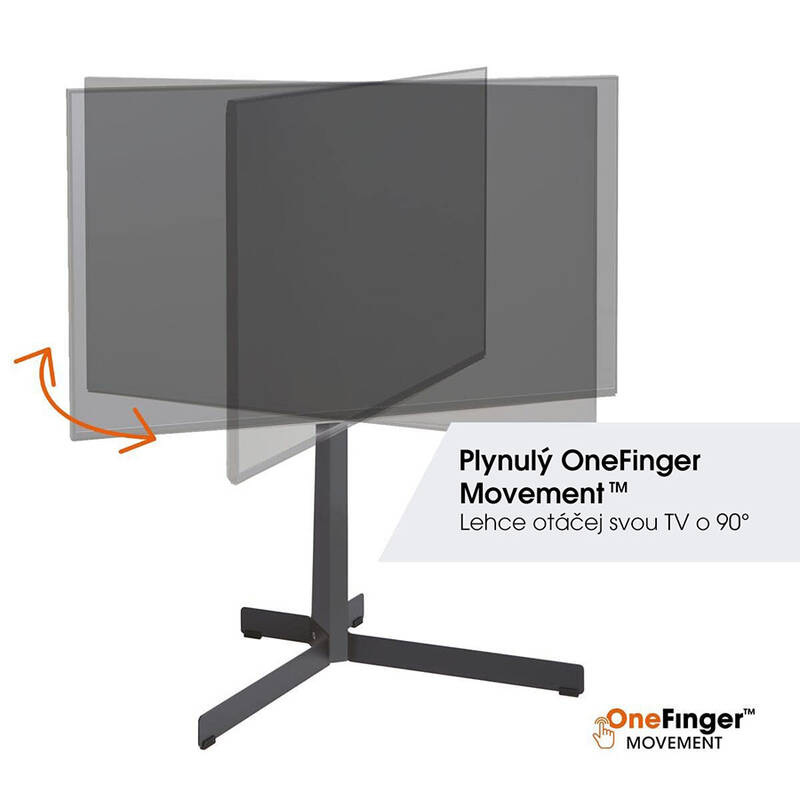 Stojan pro TV Vogel’s TVS 3695W pro úhlopříčky 40" až 77", nosnost 50 kg bílý/dřevo