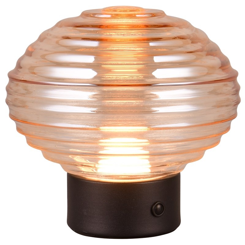 Stolní LED lampička Reality Earl hnědá