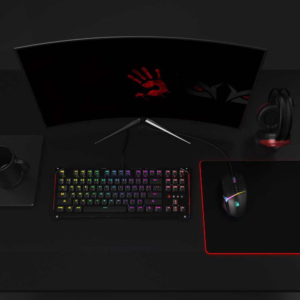 Klávesnice A4Tech Bloody B930, Orange Switch, USB, CZ/SK layout černá Klávesnice A4Tech Bloody B930, Orange Switch, USB, CZ/SK layout černá