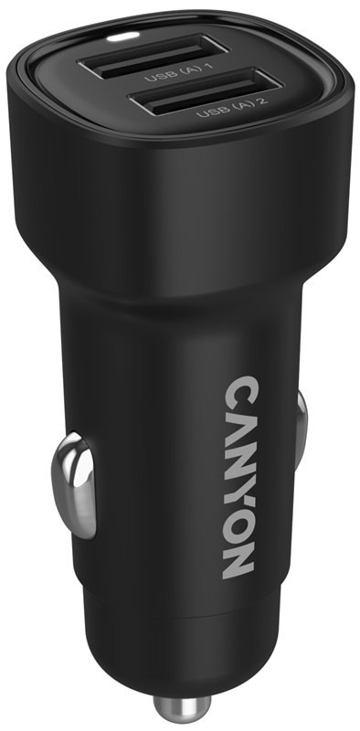 Adaptér do auta Canyon OnDrive 24 se celkovým výkonem 24 W a dvěma USB-A porty