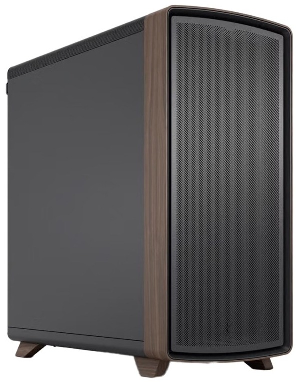 Case FRACTAL DESIGN Summit Black Solid černá Počítačová skříň FRACTAL DESIGN Summit Black Solid s plnou bočnicí, dřevěným předním rámem a perforovaným čelem