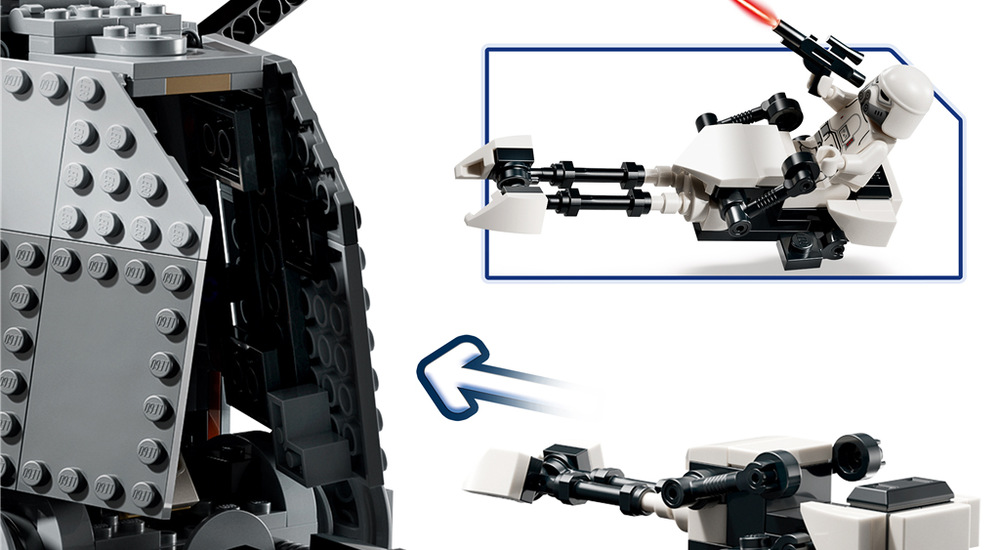 Stavebnice LEGO® Star Wars™ 75454 AT-AT™ s a INT-4 z Imperiálního zůstatku Model z 1 453 dílků nabízí dětem od 10 let velký stavitelský projekt doplněný interaktivním 3D návodem.