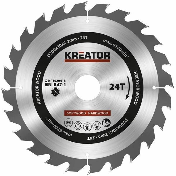 Kotouč pilový Kreator KRT020418 200mm 24T