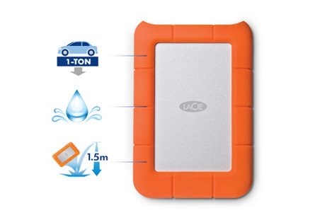 Externí pevný disk 2,5" Lacie Rugged Mini 1TB, USB 3.0 oranžový Lacie Rugged Mini 1TB