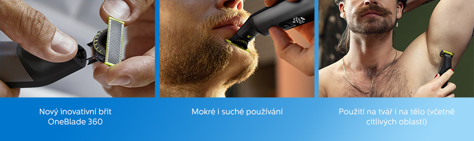 Zastřihovač vousů Philips OneBlade Pro 360 QP6551/15
