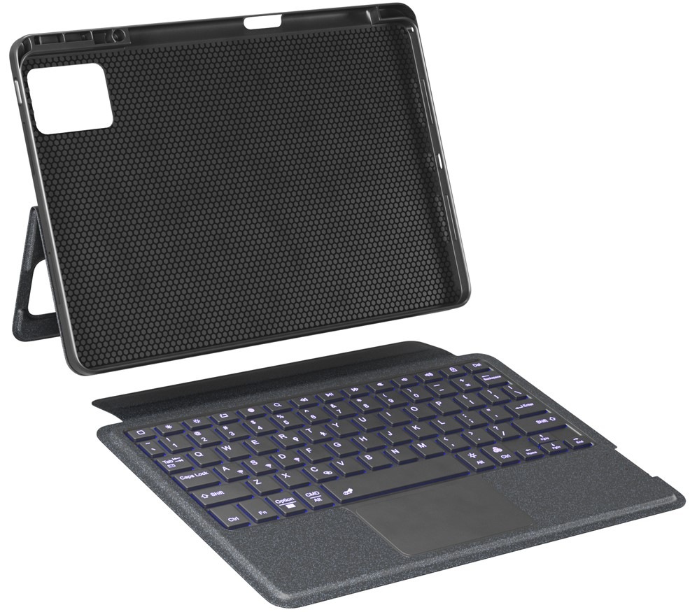 Pouzdro na tablet s klávesnicí Spello by Epico s podsvícenou klávesnicí na Samsung Tab A9+ 11″ - CZ černé