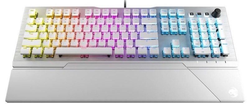 Klávesnice Roccat Vulcan 122 AIMO, Titan Switch Tactile, RGB, US stříbrná