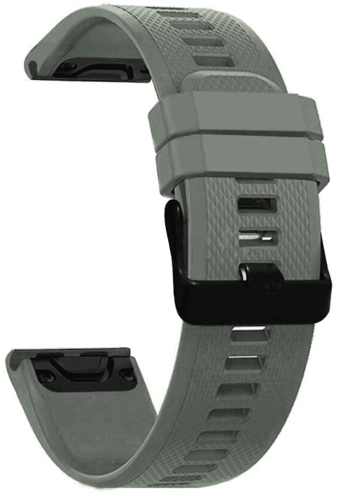 Řemínek RhinoTech pro Garmin QuickFit sportovní silikonový 26mm šedý