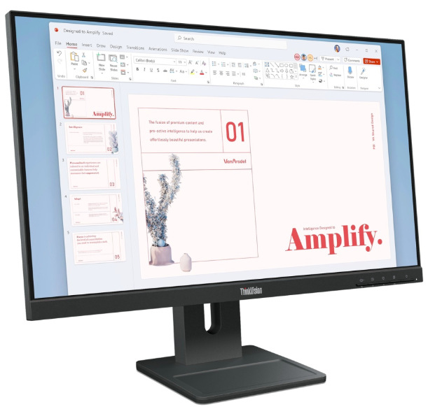 Monitor Lenovo ThinkVision E24-40 černý Monitor Lenovo ThinkVision E24-40 23.8",WLED podsvícení, IPS panel, 4ms, 1300: 1, 250cd/m2, 1920 × 1080 Full HD, - černý