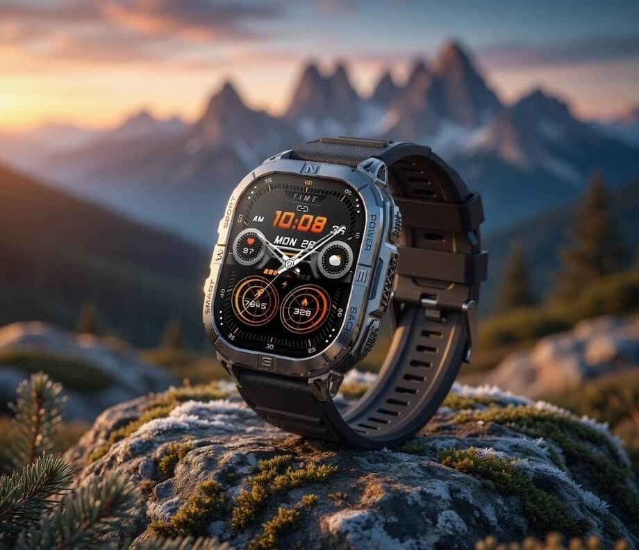 Chytré hodinky Carneo GTR Outlander HR+ v odolném provedení pro outdoorové použití