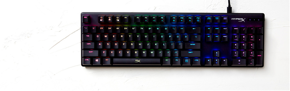 Klávesnice HyperX Alloy Origins Aqua Switch, US černá HyperX Alloy Origins