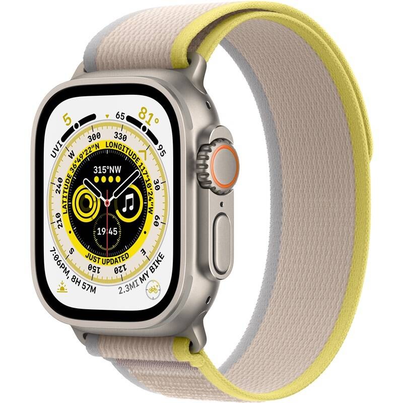 Chytré hodinky Apple Watch Ultra GPS + Cellular, 49mm pouzdro z titanu - žluto-béžový trailový tah - M/L