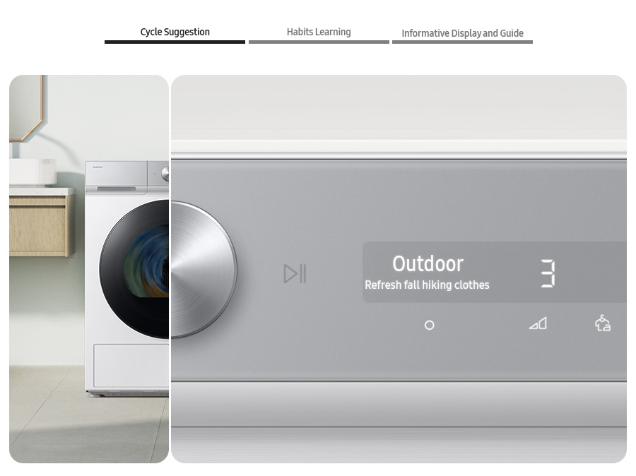 Sušička prádla Samsung DV90DB8845GBU4 - panel AI Control