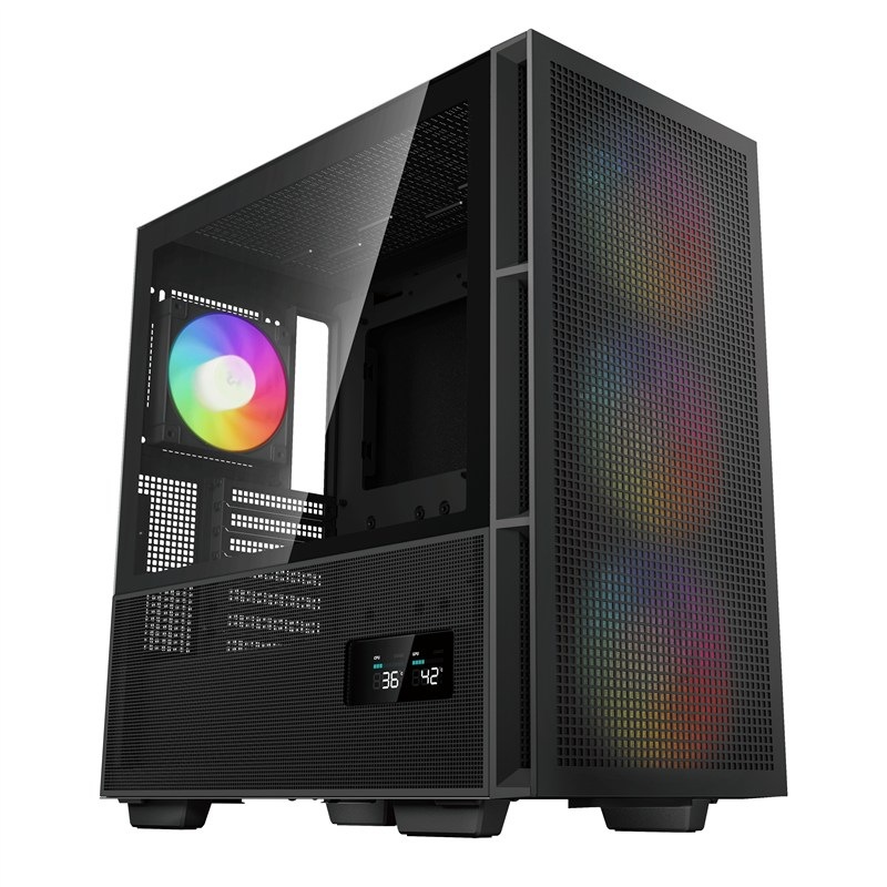 PC skříň DeepCool CH560 Digital, černá barva.