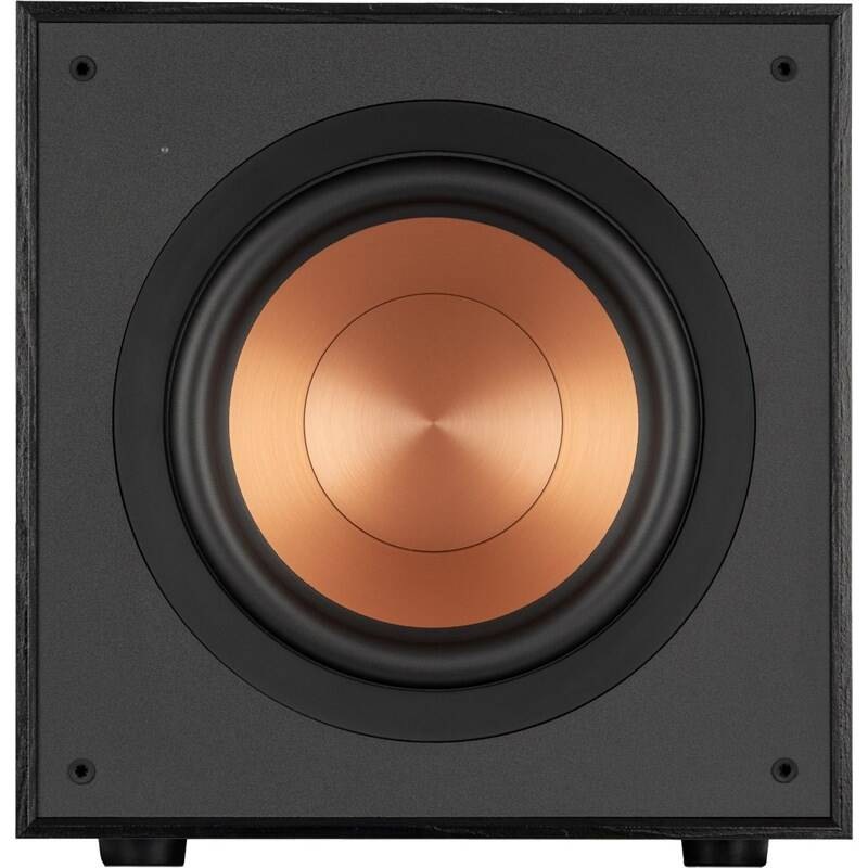 Jeden subwoofer Klipsch R-101SW v černém provedení.