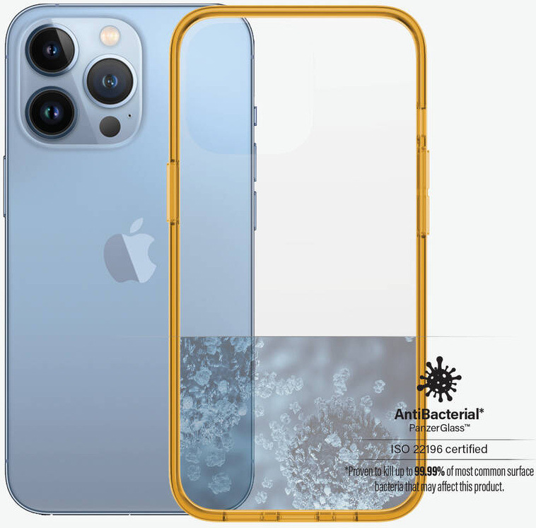 Kryt na mobil PanzerGlass ClearCaseColor na Apple iPhone 13 Pro oranžový/průhledný