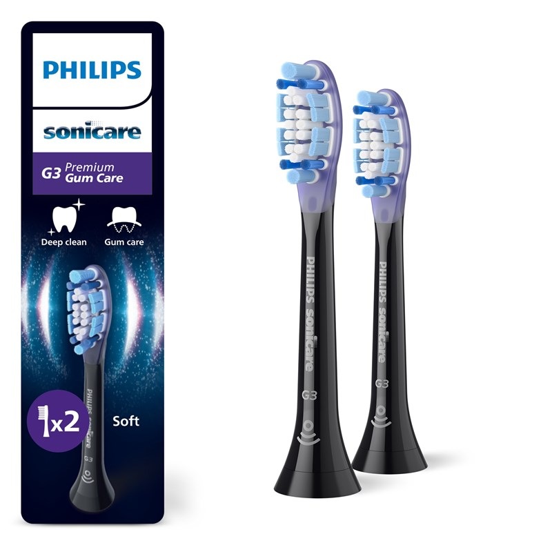Náhradní hlavice Philips Sonicare Premium Gum Care HX9052/88 (2 ks) černá Náhradní hlavice Philips HX9052/88 Sonicare Premium Gum Care