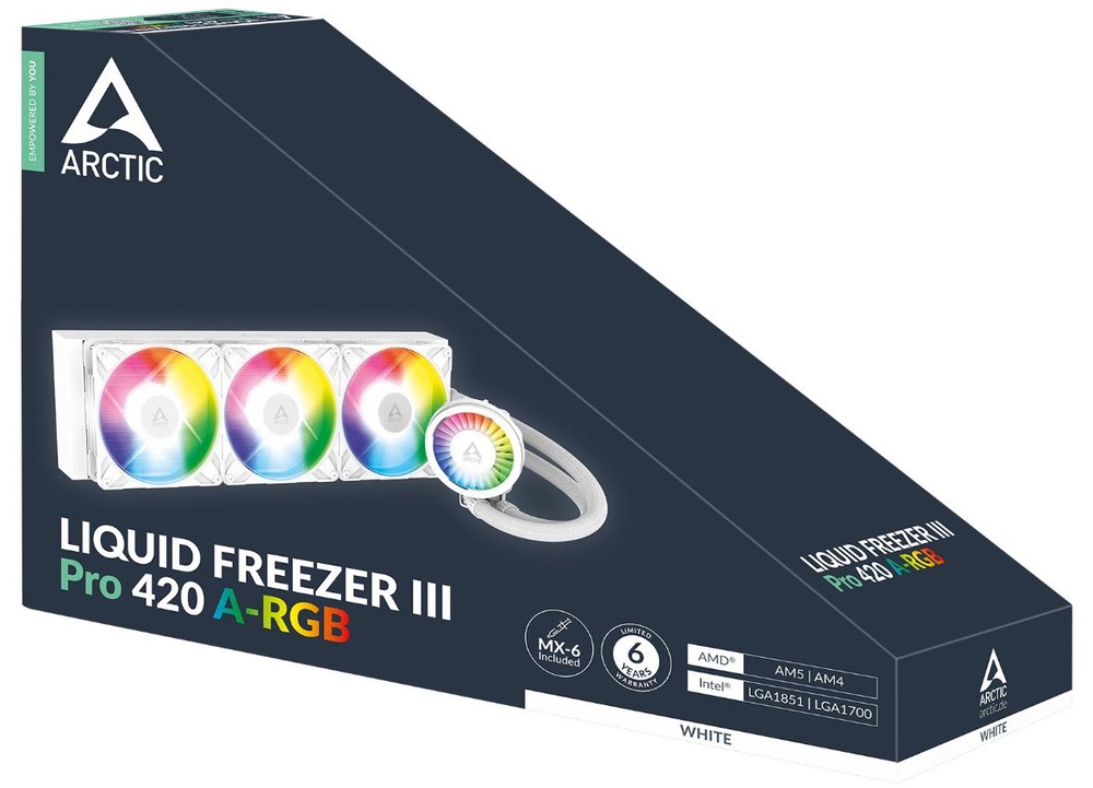 Vodní chladič Arctic Cooling Liquid Freezer III Pro 420 ARGB White krabice