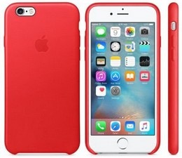 Kryt na mobil Apple Leather Case pro iPhone 6/6s (PRODUCT)RED™ červený