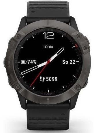 Chytré hodinky Garmin fenix 6X PRO Sapphire (MAP/Music) černé/šedé