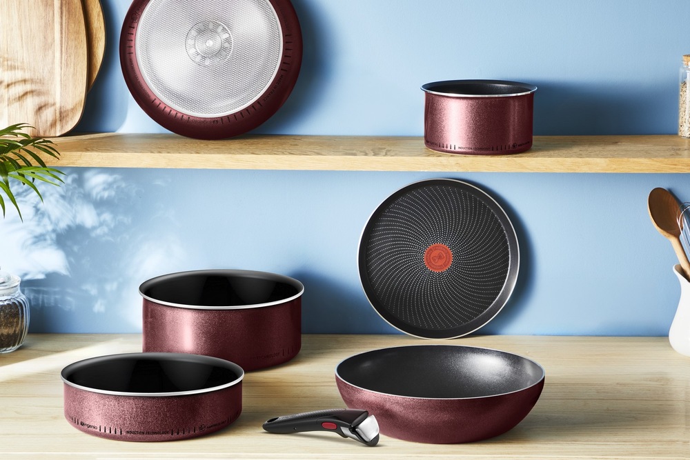 Rendlík Tefal Ingenio Simply Cook L7242902, 18 cm vínový Pánev Tefal L7240602 Ingenio Simply Cook 28 cm
