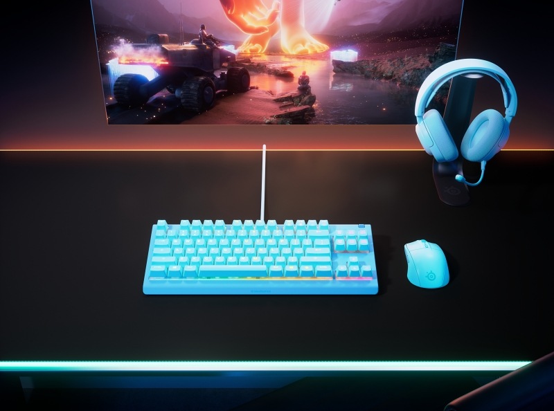 Klávesnice SteelSeries Apex 3 TKL US modrá