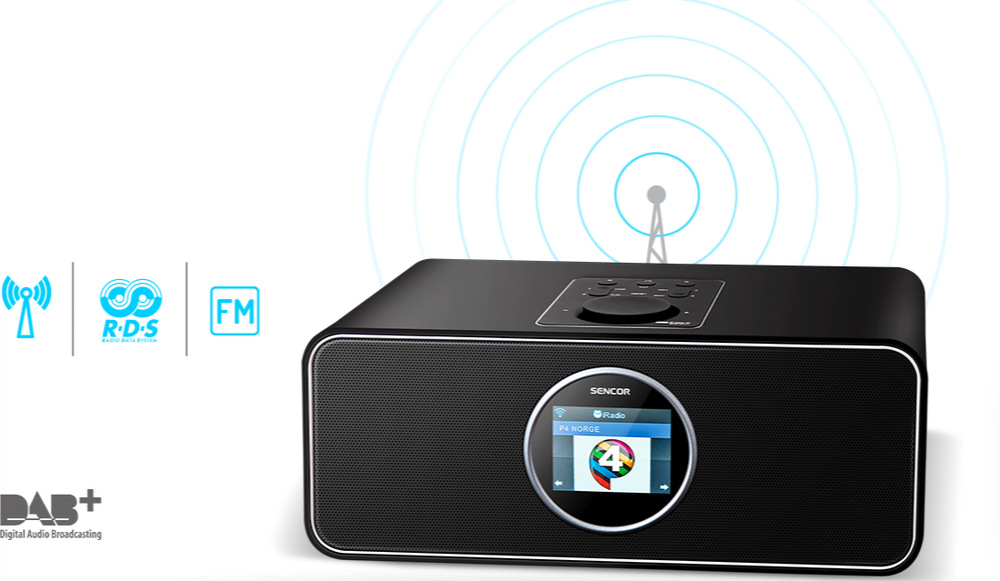 Internetový radiopřijímač s DAB+ Sencor SIR 6000WDB černý Internetový radiopřijímač s DAB+ Sencor SIR 6000WDB černý