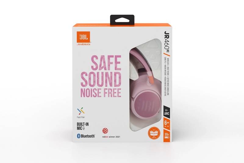 Sluchátka JBL JR 460NC růžová JBL JR 460NC