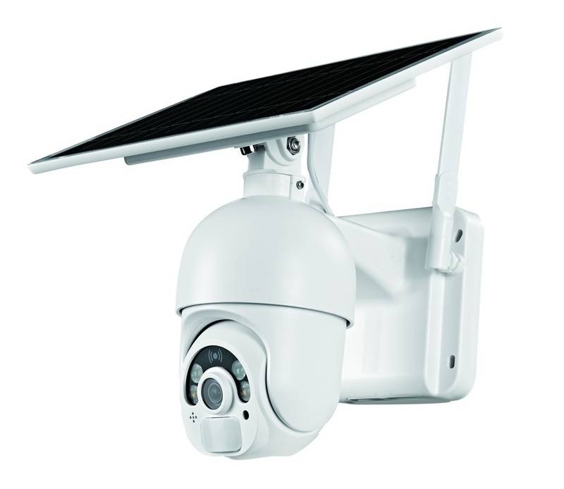IP kamera IMMAX NEO LITE SMART Security SUN, solární, IP65, HD, PIR čidlo, micro USB, outdoor, bílá, Wi-Fi, TUYA bílá