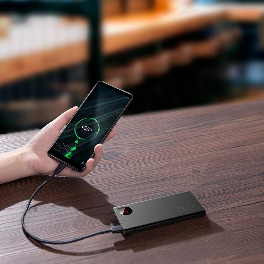 Powerbanka Baseus Adaman 10000 mAh 22,5W 2x USB/Lightning/USB-C černá Powerbanka Baseus Adaman 10000 mAh 22,5W 2x USB/Lightning/USB-C, černá