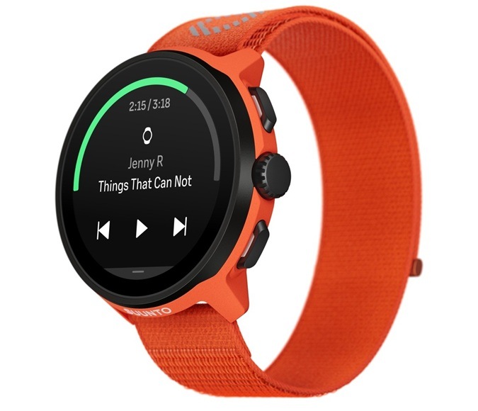 Chytré hodinky Suunto Run s textilním páskem oranžové