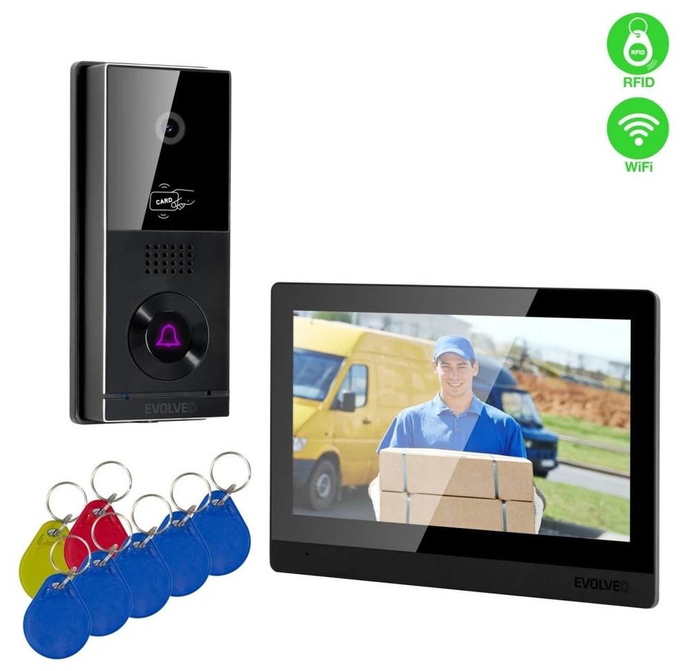 Dveřní videotelefon Evolveo DoorPhone AHD10 - černý