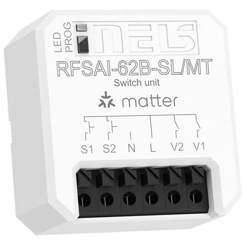 Spínač INELS se vstupy pro externí tlačítka, Matter - bílý