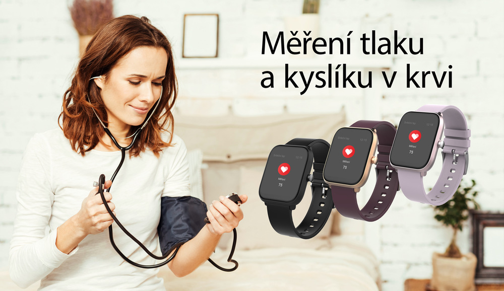 Chytré hodinky iGET FIT F20 růžové Chytré hodinky iGET FIT F20 růžové