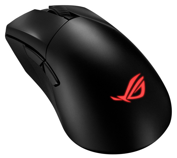 Bezdrátová herní myš Asus ROG Gladius III Wireless AimPoint v černé barvě s podsvíceným logem ROG