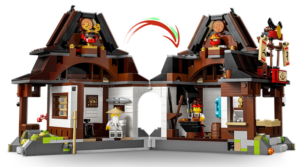 Šest postav z různých období NINJAGO umožní dětem přehrávat známé scény nebo vymýšlet vlastní příběhy.