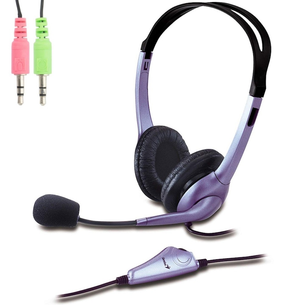 Headset Genius HS-04S, 1x 3,5mm jack - černý/stříbrný