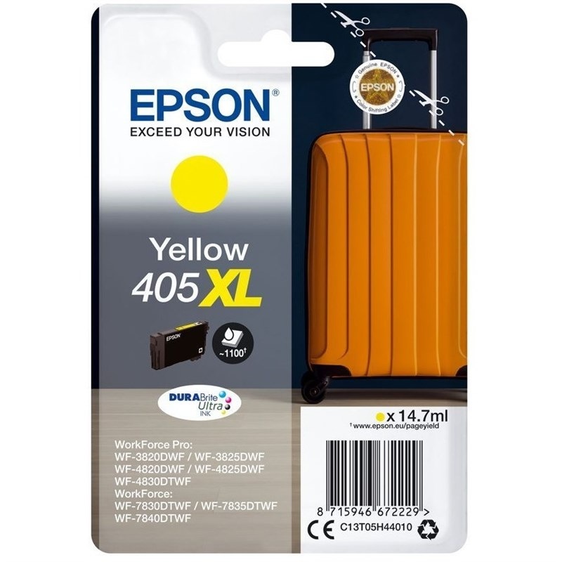 Inkoustová náplň Epson 405XL, 1100 stran žlutá