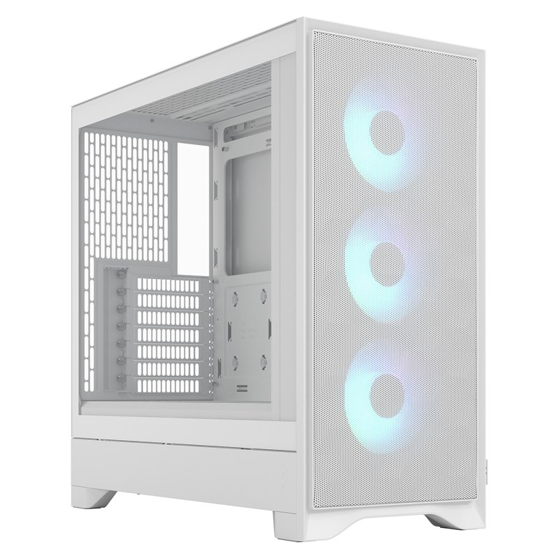 PC skříň FRACTAL DESIGN Pop 2 Air TG RGB, bílá barva.