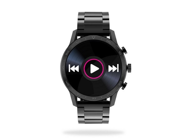 Chytré hodinky ARMODD Silentwatch 4 Pro černá s černým koženým řemínkem + silikonový řemínek
