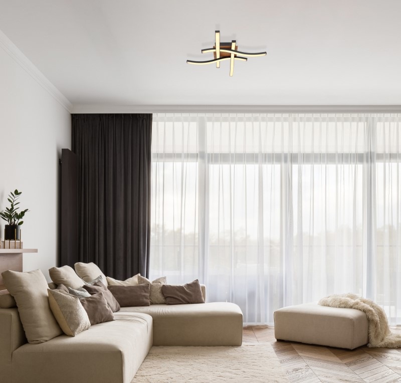 Stropní svítidlo GLOBO Evita, LED, 20W černé
