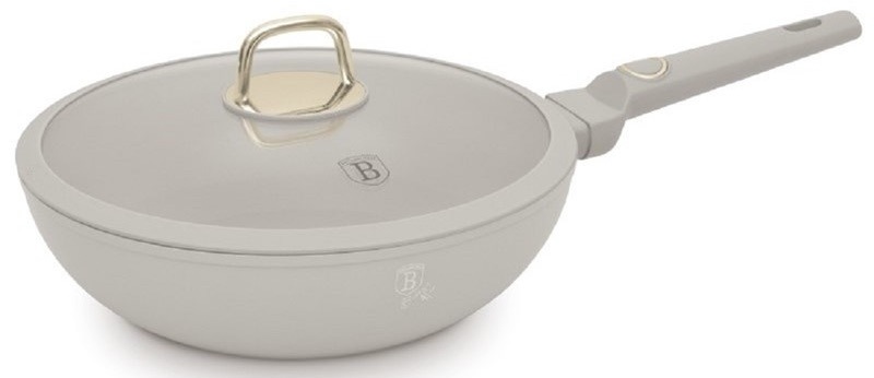 Pánev WOK Berlinger Haus Sahara Collection BH-8064, 28 cm, poklice bílá