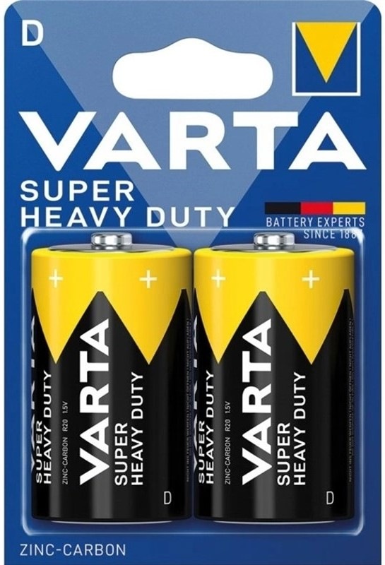 Baterie zinkouhlíková Varta Super Heavy Duty D, 2ks