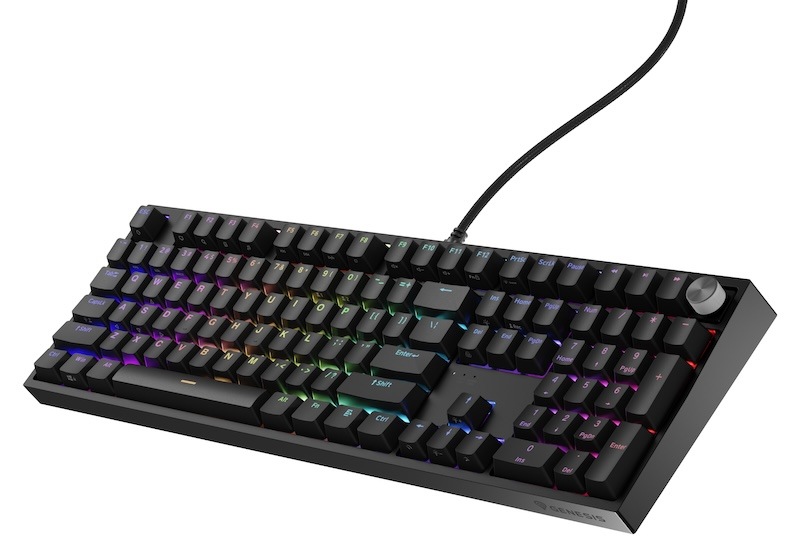 Klávesnice Genesis THOR 404 RGB, Gateron Yellow Pro, US layout černá proto je klávesnice Genesis vybavena pokročilými třípólovými spínači Gateron Yellow Pro s lineární charakteristikou.