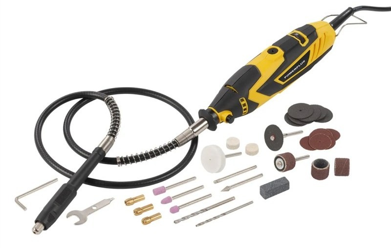 Přímá bruska Powerplus POWX1324 má ergonomickou rukojeť Soft Grip