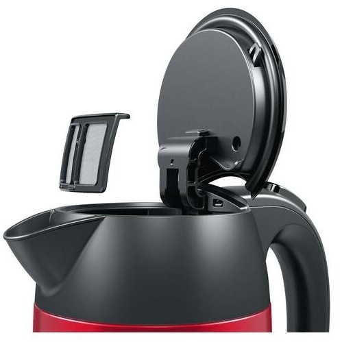 Rychlovarná konvice Bosch DesignLine TWK3P424 černá/červená Rychlovarná konvice Bosch DesignLine TWK3P424 černá/červená