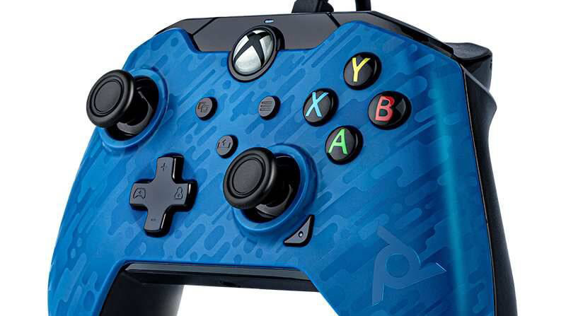 Gamepad PDP Wired Controller pro Xbox One/Series - blue camo