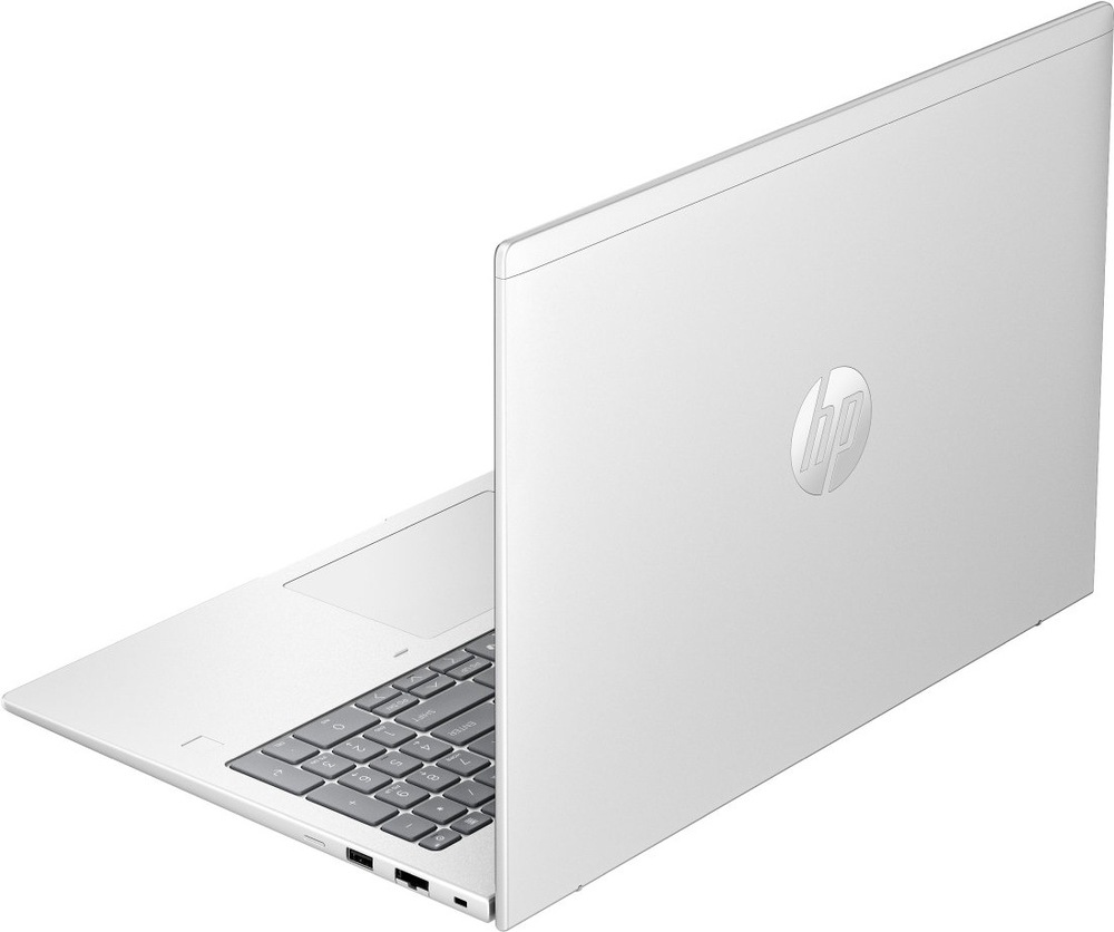 Notebook HP ProBook 4 G1i 16" stříbrný Zadní strana otevřeného notebooku HP ProBook 4 G1i s elegantním a lehkým designem